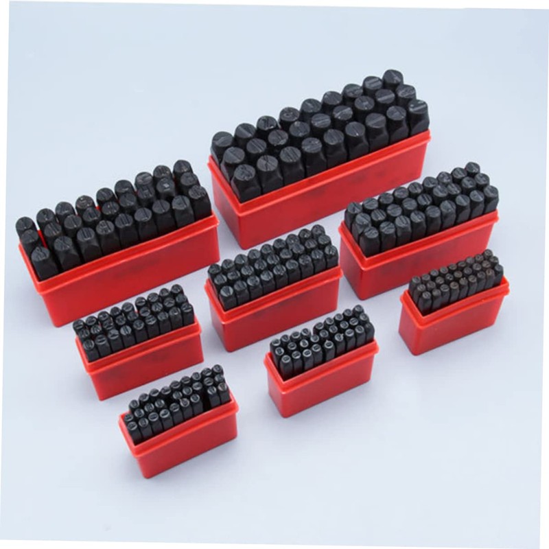 NUOBESTY 36pcs Carbon Steel Letter and Number Punch Set Stamping