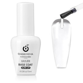 Base Coat Gel UV LED Soak Off 15ml CHERIMOYA, Base para Uñas Semipermanentes, Adhesión Máxima, Preparador Profesional, Protección Antimanchas, Compati