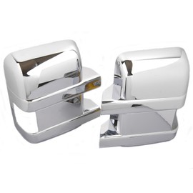 Chrome Side Door Full Towing Mirror Add-on Style Cover Trims Compatible with Ford F250 F350 F450 Super Duty 2008-2016