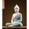 Qinlang 6 inch Small Green Buddha Statue for Home Decor,