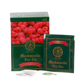 MACKWOODS STRAWBERRY FLAVOURED, SINGLE ESTATE, BLACK TEA IN 25 ENVELOPED TEA BAGS