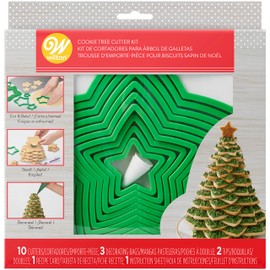 Wilton Cookie Tree Cutter Set, Green, 1.91 x 20.96 x 21.92 cm