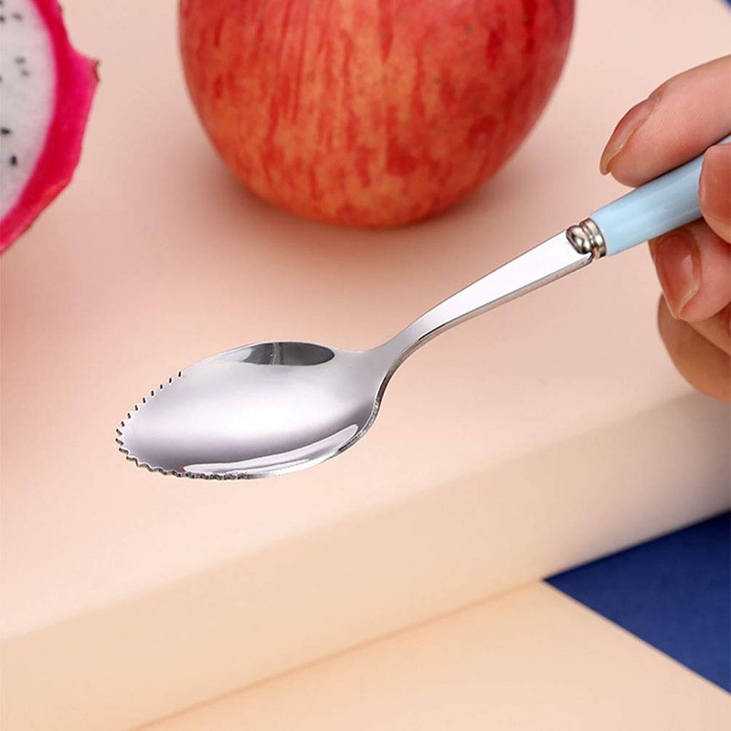 Goeielewe Grapefruit Spoons with Round Serrated Edges for Citrus Kiwi