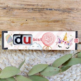 Generisch Geschenk Mädchen 9 Jahre - Schokoriegel Geschenkbox inkl. Duplo Einhorn - Geschenk 9 Jahre Mädchen, Mädchen 9 Jahre Geschenkideen, Geschenke für 9 Jährige Mädchen, 9 Jahre Mädchen, Mädchen 9 Jahre