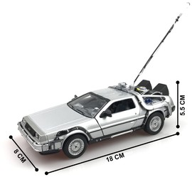 Welly Die-Cast Welly 1:24 Diecast DeLorean DMC Back To The Future 1 Time Machine Car Model Collectible Model (Back to the Future 1)