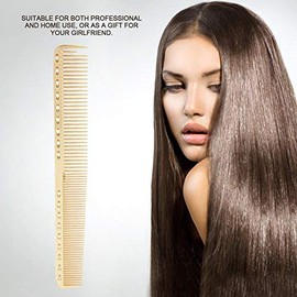 Semme Peine de Masaje antiestático de Acero Inoxidable, Herramientas de Belleza Profesionales para Cabello, diseño Elegante en Dorado                 