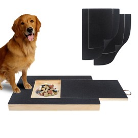 PURASKER Dog Scratching Board, Claw Grinder for Dogs, Scratching Board for Dogs with Storage Box, Includes Two Sheets of Sandpaper for Replacing
