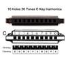 EastRock Harmonica C-major Harmonica with Box 10-hole harmonica for student,