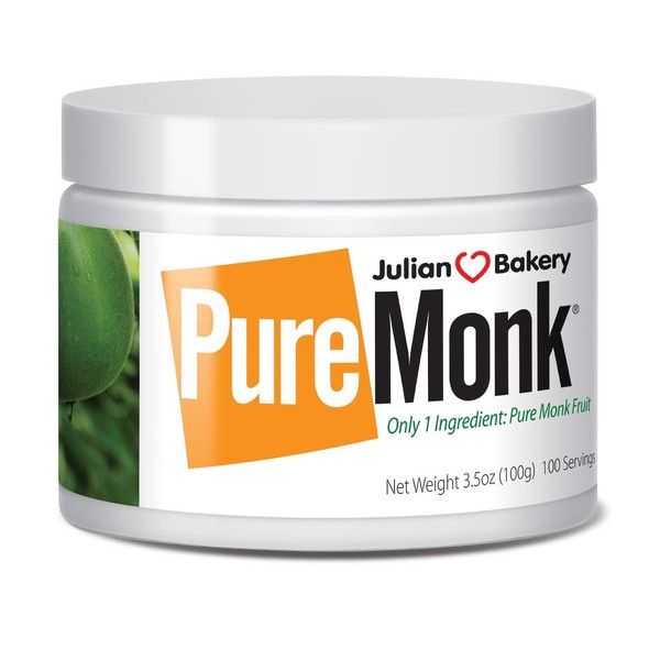 Julian Bakery Pure Monk | v25% Monk Fruit Extract | Sweetener | Sugar Free | 3.5oz | 100 Servings