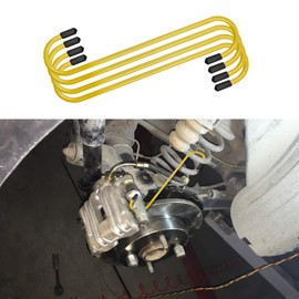 PACLVIO 4PCS Brake Caliper Hanger Caliper Hangers Hooks with Rubber Tips, Universal Durable & Rust-Proof Automotive Tool Brake Caliper Hooks for Braking, Axle, Bearing, Suspension Work (Yellow)