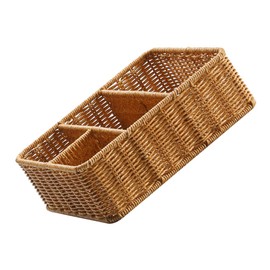 LABRIMP Woven Storage Basket Cosmetic Organiser Drawer Dividers Organizer Decorative Basket