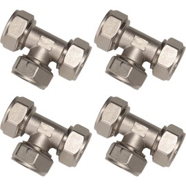 (4PK) M8011 for Maxline Rapid Air M8011 Equal Tee Fitting for 3/4-inch Tubing Compressed Air Line Kit M7500 Rapidair Piping Fitting