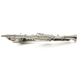 Successory Made in Japan Motif Tie Pin Clarinet Reprint, Brass, No Stone