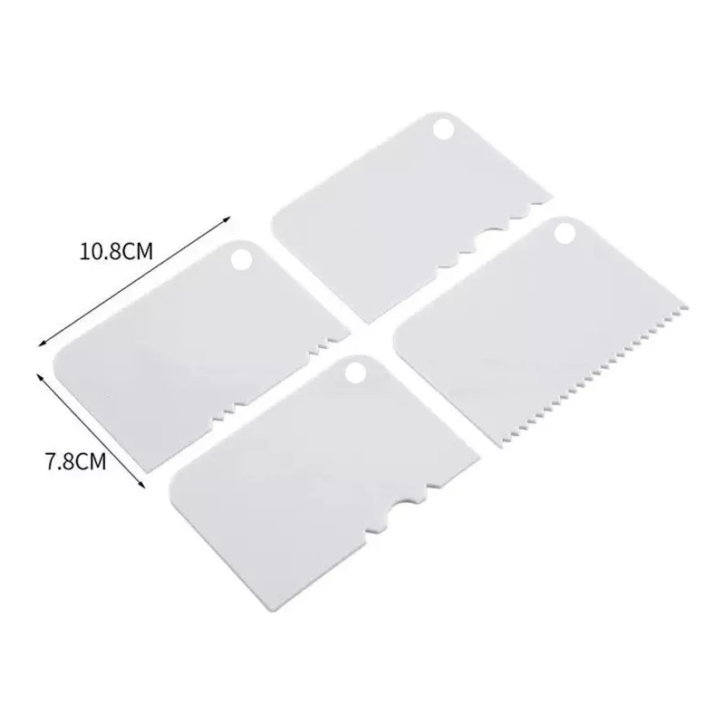 AJC Kit Peines Alisador Pastel Raspa Marcador Glasear Reposteria