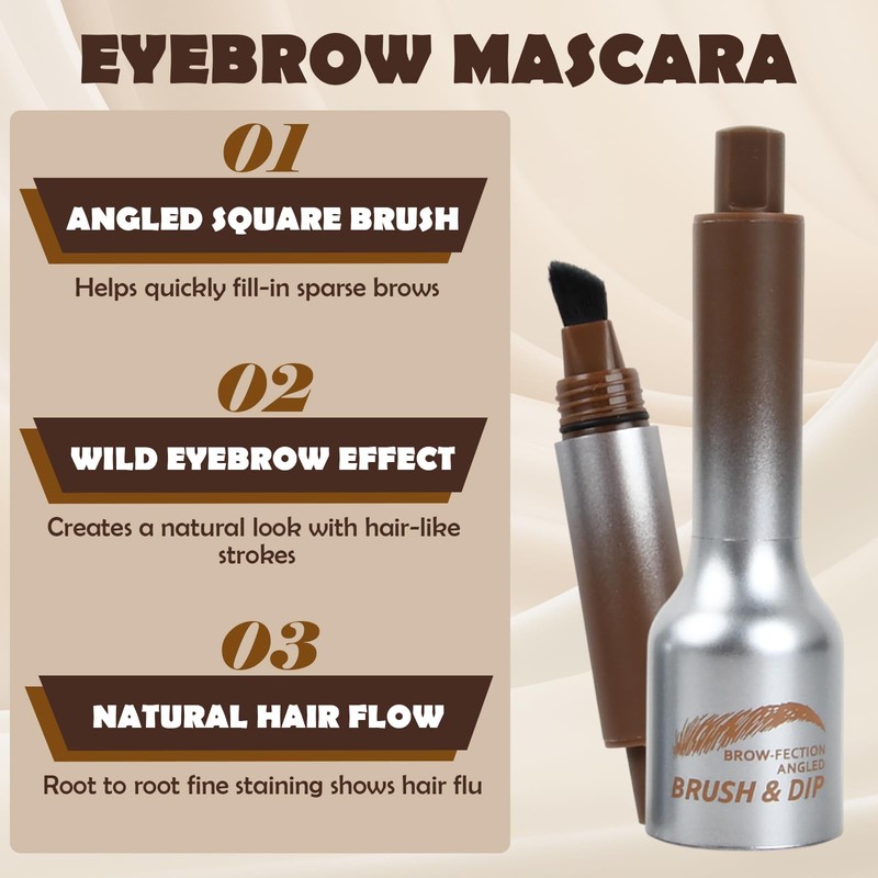 Eyebrow Pencil Liquid, Waterproof Eyebrow Brush and Eyebrow Gel Set,