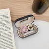 RURAUOGR Cute Contact Lens Case, Flower Design Pearl Inlay Glasses