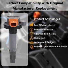 UF646 OEM Ignition Coil - Compatible with Ford Lincoln Explorer Expedition F-150 Flex Lobo MKS MKT Navigator Transit 150 250 350 Taurus - 3.5L V6 - Replaces # DG-549 IC749 2505-484814 BL3Z-12029-C