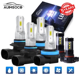 AUIMSOCO H16+H11+9005 6000K LED Combo Lights Hi/Lo Beam+Fog Light Bulb Conversion Kit