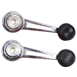 Lcyolada 2 Pcs Inside Window Crank Handles for 1980-1986 Ford Bronco F-150 F-250 F-350 F-Series Pickup, for 1973-1983 Ford E-100/E-150/E-200/E-250/E-300 Econoline Van, Chrome