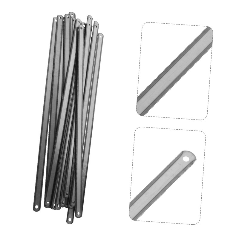 LALAFINA 25Pcs Flexible Hacksaw Blades Durable Carbon Steel Replacement Blades