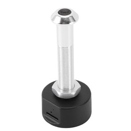 Yunseity Door Viewer Peephole, 1080P 150° Wide Angle Door Eye Hole Camera, Mobile Detection, Remote WiF Connection, Smart Door Camera for Home Security (Silver)