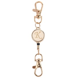 Yeepan Reel Strap, Elastic Key Holder, Reel Included, Strap, 13.8 inches (35 cm), Stretchable, Strong, Pass Case, Keys, For Commuter Passes, Leather Reel, Cute Strap, K