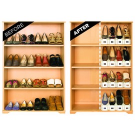 Shoe Slotz 6-Pack Space-Saving Storage Units in Ivory | As Seen on TV | No Assembly Required
