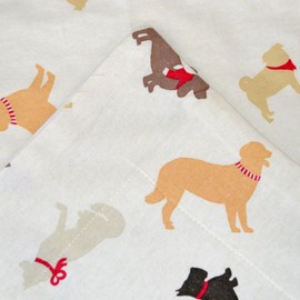 Pointehaven Heavy Weight Flannel Sheet Set, Twin, Winter Dogs