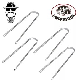 F&R Original Lowrider 4 F&R Original Lowrider 20" Bicycle Double Square Flat Twist Chrome Fender Brace