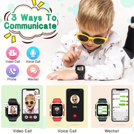 4G Children's Smart Watch for Boys Girls, Mingfuxin Waterproof Smartwatch Phone with GPS Tracker WiFi Video Call SOS Camera Watch for Kids 3-14 Birthday Christmas Gifts (Black)