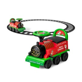 Costway 6V Battery Powered Kids Ride On Electric Train Set Toy 2In 1 With Durable Wheels