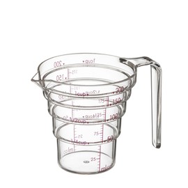 Yamazaki Industries 2697 Tiered Measuring Cup, 7.8 fl oz (200 ml), Clear