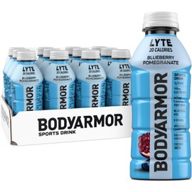 BODYARMOR LYTE Sports Drink Low-Calorie Sports Beverage, Blueberry Pomegranate, Coconut Water Hydration, Natural Flavors With Vitamins, Potassium-Packed Electrolytes, Perfect For Athletes, 16 Fl Oz (Pack of 12)