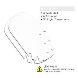 SmartVLT Men's HD Clear Replacement Lenses&Earsocks&T20&Bolt for Oakley Jawbone Vented/Racing Jacket Vented Sunglass
