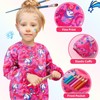 WERNNSAI Unicorn Art Smock for Kids- Kids Aprons for Girls