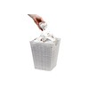 ARPAN Set of 2 White Square Waste Paper Bin White
