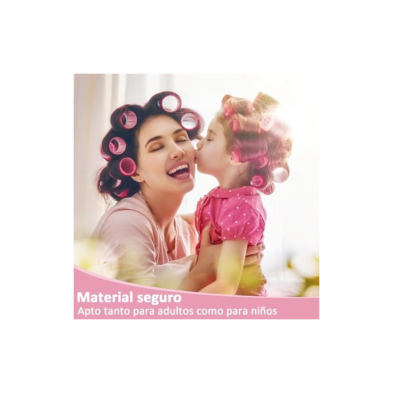 50 pzs Rizadores para el Cabello, 4 Tamaños de Rulos