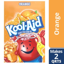 Kool-Aid Orange Unsweetened Soft Drink Mix, 0.15-Ounce Packets (Pack of 96)