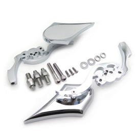 SMT-CHROME Billet Skull Blade Mirror Compatible With Harley Electra Heritage Sportster Glide [B075VM4475]