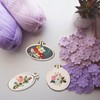 Mini Embroidery Hoop, Wooden Embroidery Frame Round and Oval Cross