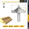 Akylin 60 Degree Chamfer Router Bit,1/2" Shank,1" Cutting Depth,1-1/8" Bevel