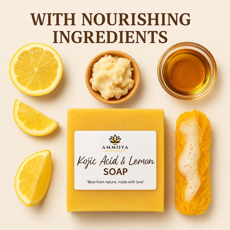 Ammoya Naturals Revitalizing Lemon Soap – Kojic & Turmeric Goat