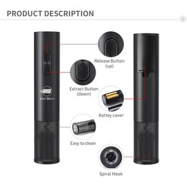 RB Red Blaze Wine Opener Battery Operated, Automatic Wine Opener Best Gift for Wine Lover