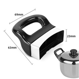 XMANX 4PCS Replacement Short Pot Side Handle, Two-Hole Pot Short Side Handle, Metal Pressure Pan Handle Ear Replacement Universal Pan Side Handle for Home Kitchen Cookware