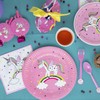 Pink Unicorn Theme Party Pack - Disposable Paper Plates, Cups,