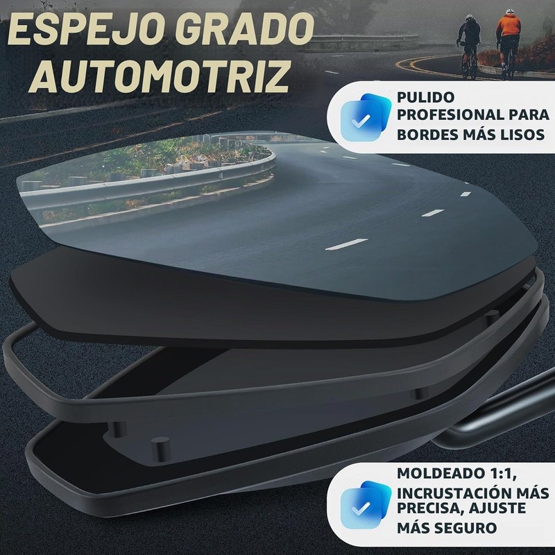 West Biking Espejo de bicicleta – Espejo retrovisor estable para