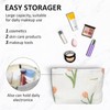 ZUNGGWOK Floral Makeup Bag Cosmetic Bag for Women,Large Capacity Purse
