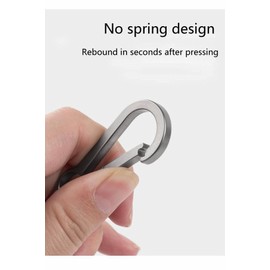 NC Titanium Carabiner Key Clip,EDC Key Ring Loop Hook，Titanium Car Keychain，Gift for Man