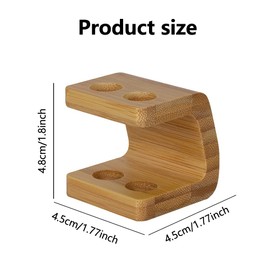 Toothbrush Head Holder, Freestanding Bamboo Storage Holder, Durable Bamboo Toothbrush Holders for Bathroom, Toothbrush Organiser Bathroom Accessories, Practical and Versatile(Size:2 Slots)