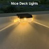 Eyrosa Solar Deck Lights 8 Pack, Solar Lights Outdoor Waterproof